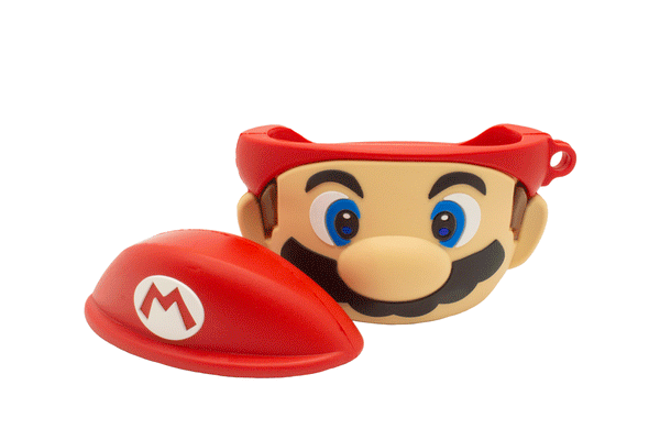 Character AirPods Pro Case (Mario, black key clip included)