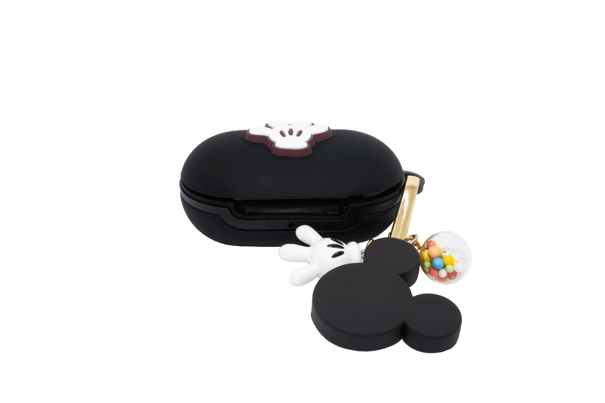 Black Glove Galaxy Buds Case (Gold Ring + Accessories Included)