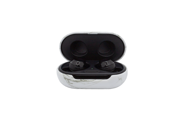 Black and White Marble Galaxy Buds Case